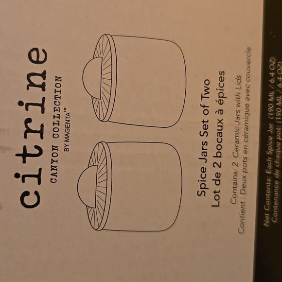 Citrine Spice Jars Ceramic NWOT - Picture 7 of 7